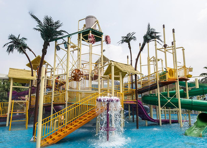 Huge Space Bowl Water Slide Playground / Commercial Water Slide Equipment
