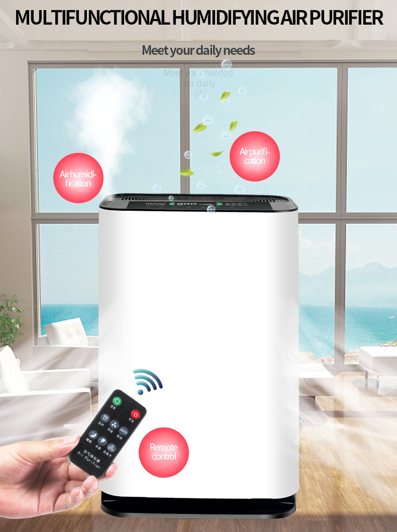 China Wholesale Household Negative Ion Air Purifier Hepa Filter Humidifier Air Purifier Home