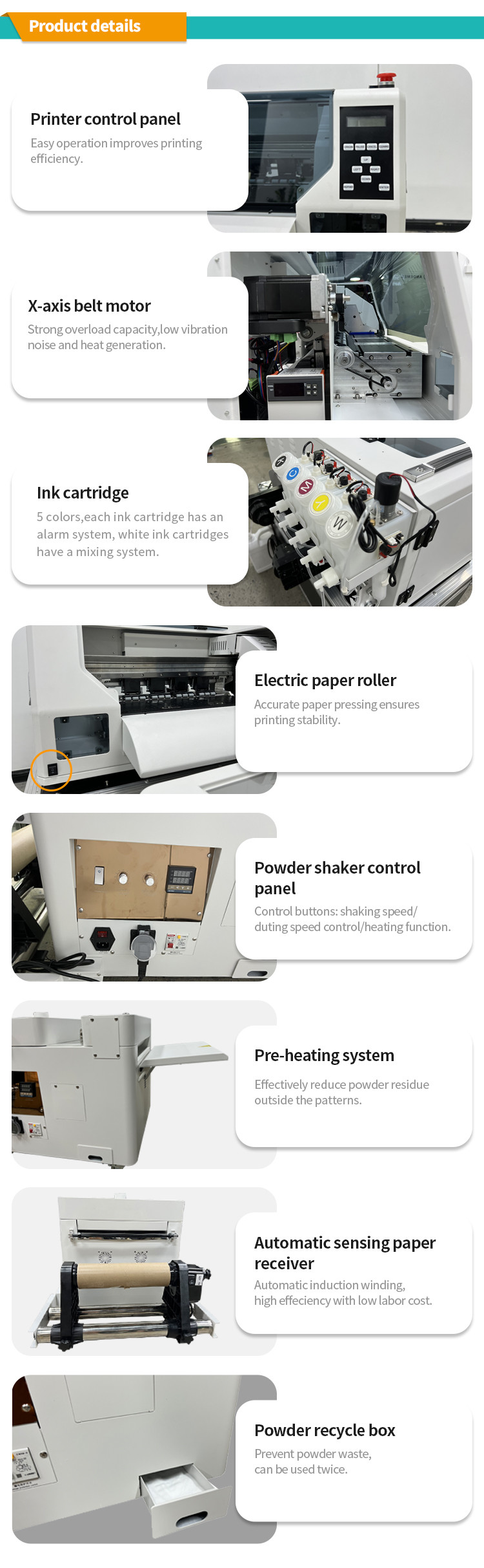 White Ink Circulation System A3 DTF Printer for Windows 7/8/10 Business Solutions