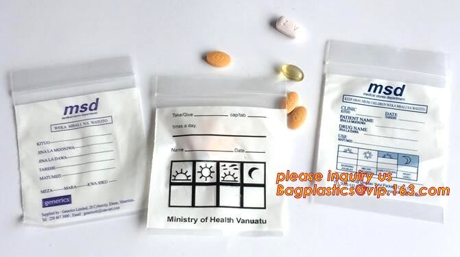plastic pill medical pharmacy zipper bags, Pharmaceutical Plastic Pill Pouch Medical Zipper Bag, medical specimen Zip lockkk