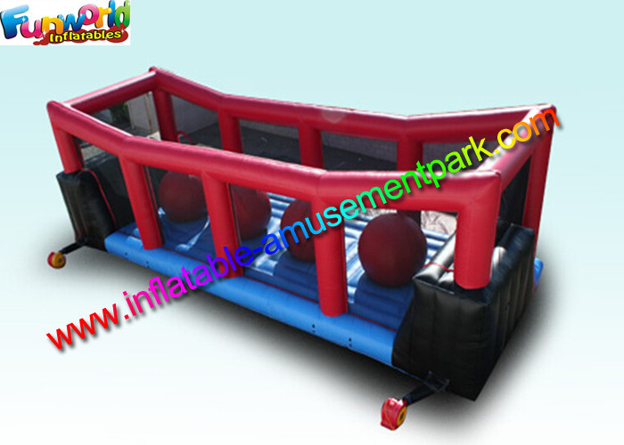 Amusement Park Inflatable Sports Games Sport Wipe Out Ball Challenge With PVC