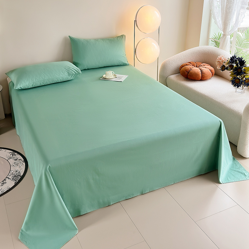 Grade A 100% Cotton White King Size Bedding Set Plaid Flat Sheet For Bed Bed Sheet Set