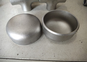 TP304 80 Inch ASME B16.9 Pipe Fittings Cap , Stainless Steel Pipe Caps
