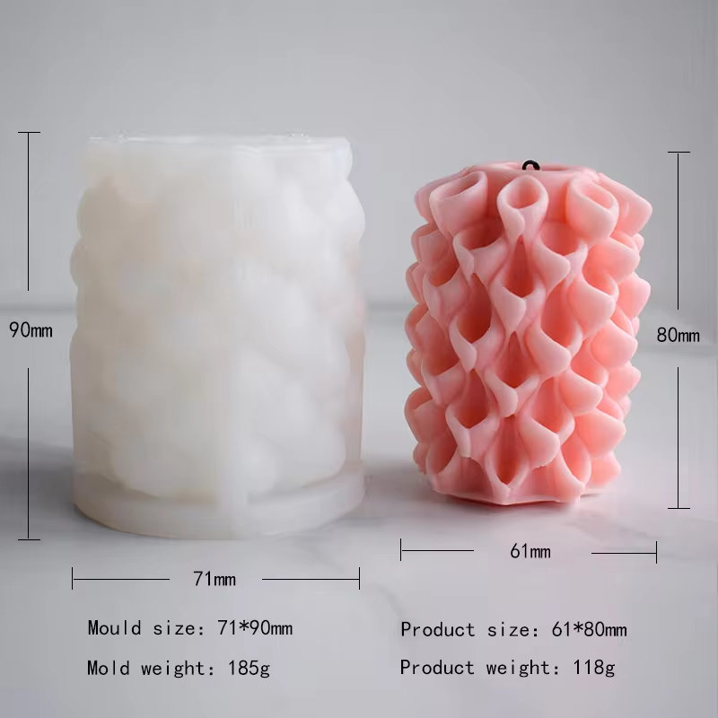 Morning Glory Pillar Handmade Silicone Candle Mold Aromatherapy Plaster Mold