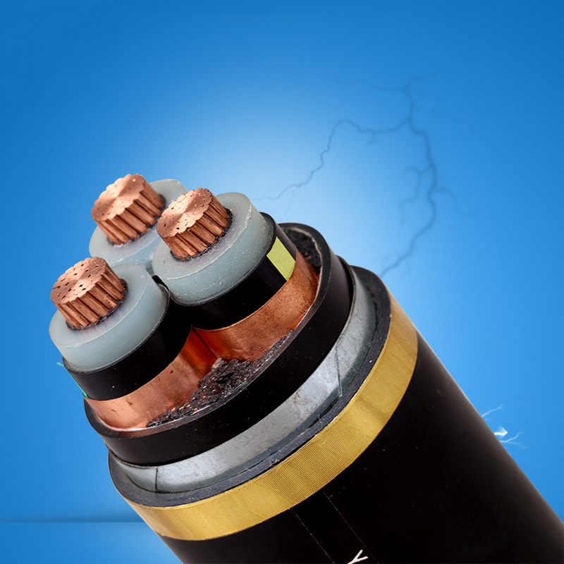 Black 110kV XLPE High Voltage Underground Cable 50mm For Construction