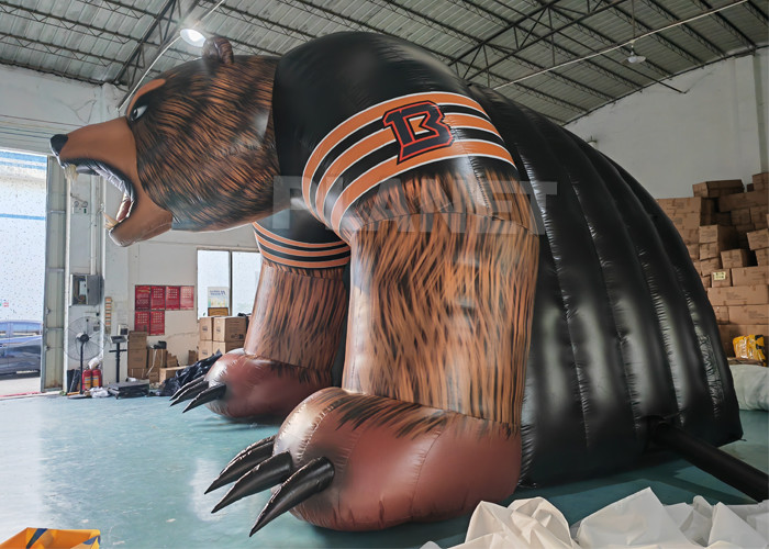 Sports Race Entrance Giant Inflatable Bear Tunnel Inflatable Bear Helmet Tunnel Inflatable Helmet Tunnel