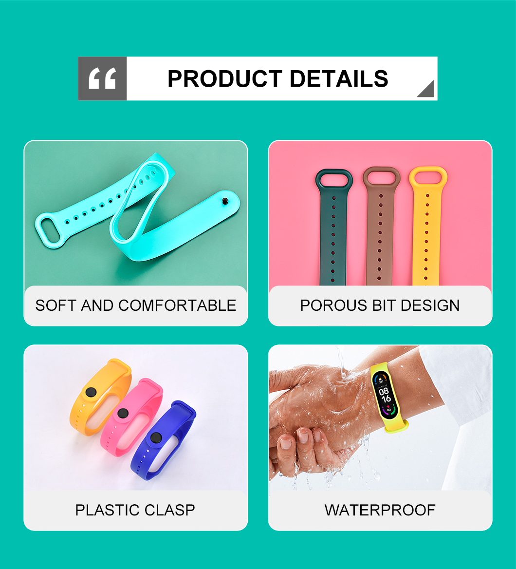 Custom Plastic Clasp TPU Watch Strap With Porous Bit Design