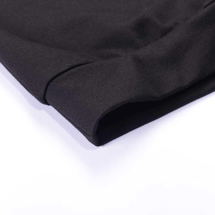 High quality cotton O neck sweatshirt fashion ,High end custom embroidered black sweat shirt for men