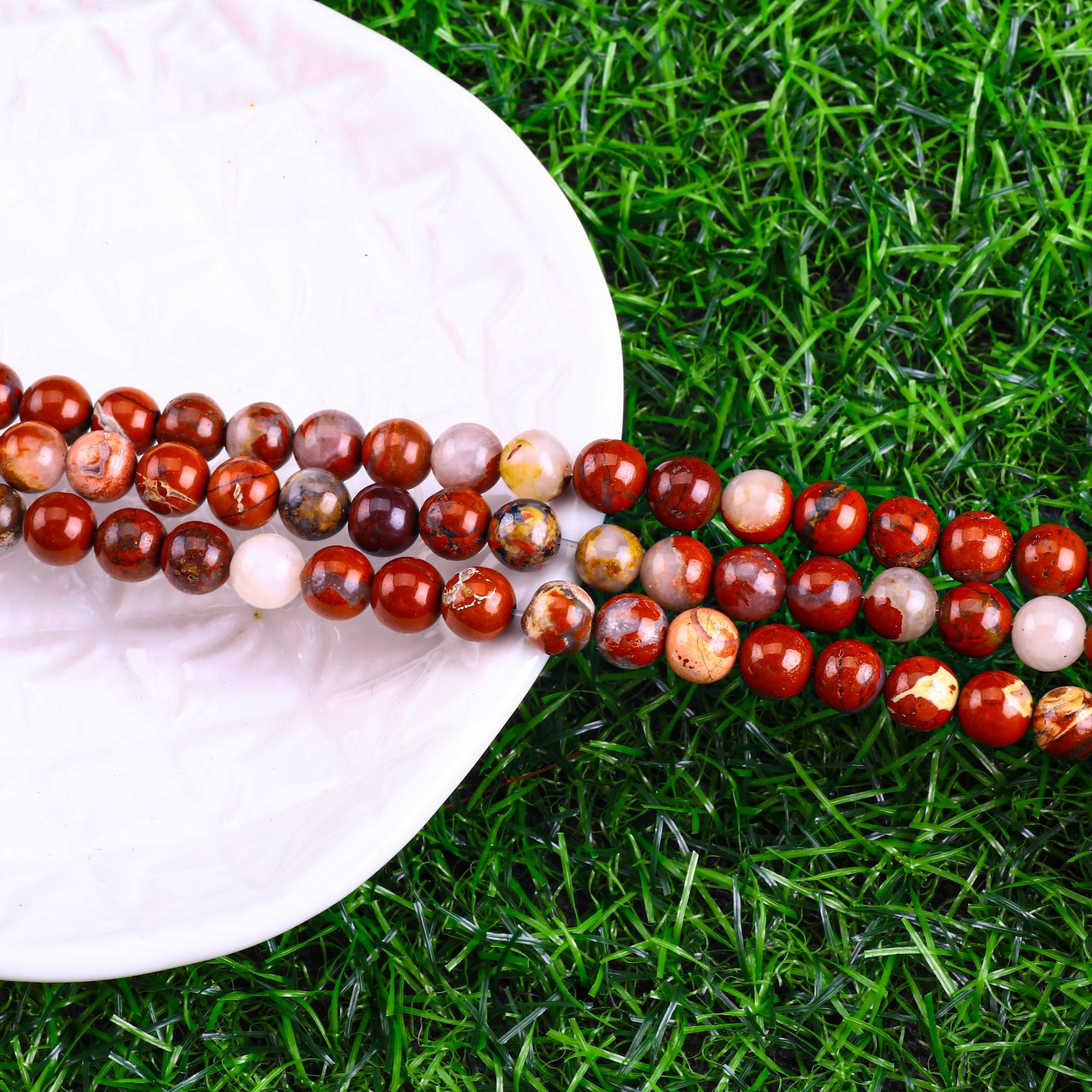 Red Jasper Round Bead Natural Crystal Gemstone Different Bead Size Loose Bead Strands for DIY Jewelry Making
