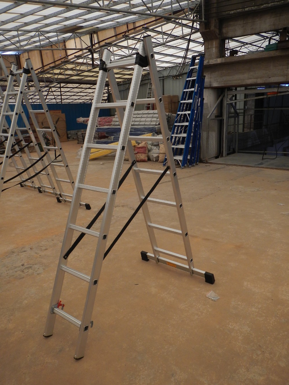 Mutifunctional Aluminum Step Ladder Extention Combination Aluminum Ladder