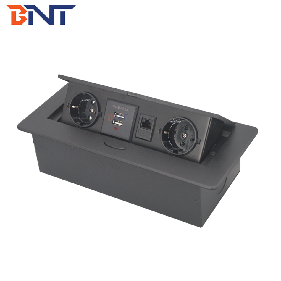 Conference power data solution office table mounted pop up outlet with usb charging