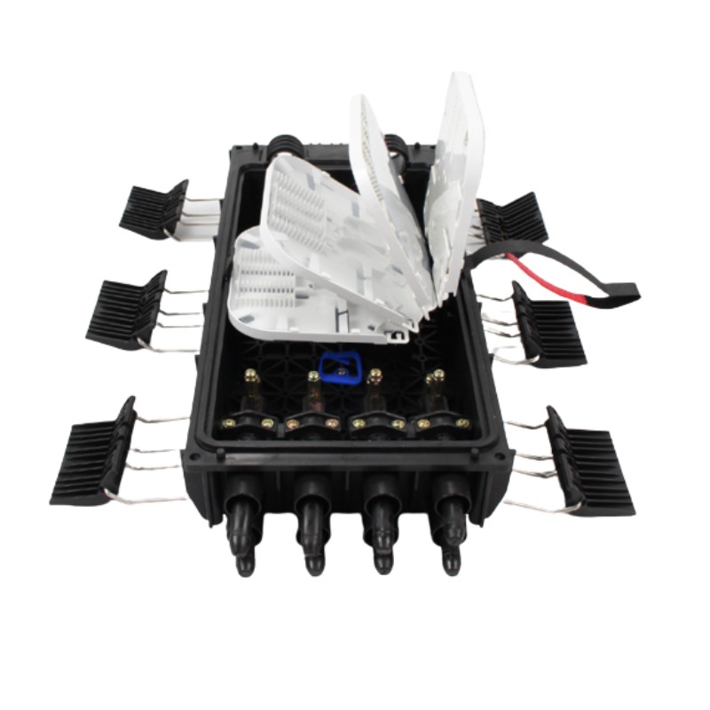 Optical FTTH IP66 Splice Closure Fiber Optic Connector Box Horizontal Type 24-288 Ports