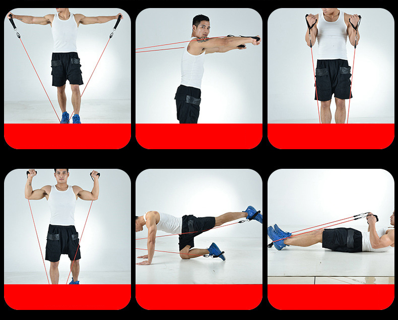 Yellow Blue Bodylastics Stackable Tube Resistance Bands Latex