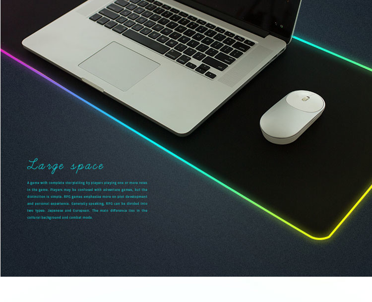 Colorful Rgb Xxl Mouse Pad Large Led Mouse Pad With Non Toxic
