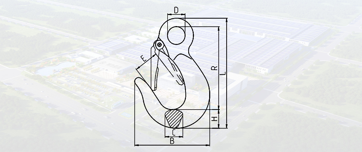 SLR117-ALLOY EYE HOOK WITHL ATCH