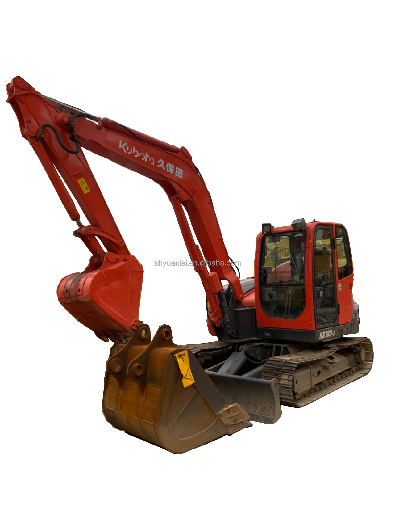 8000 KG Kubota185-3 Excavator with 0.35m3 Bucket Capacity and Mild Steel Construction