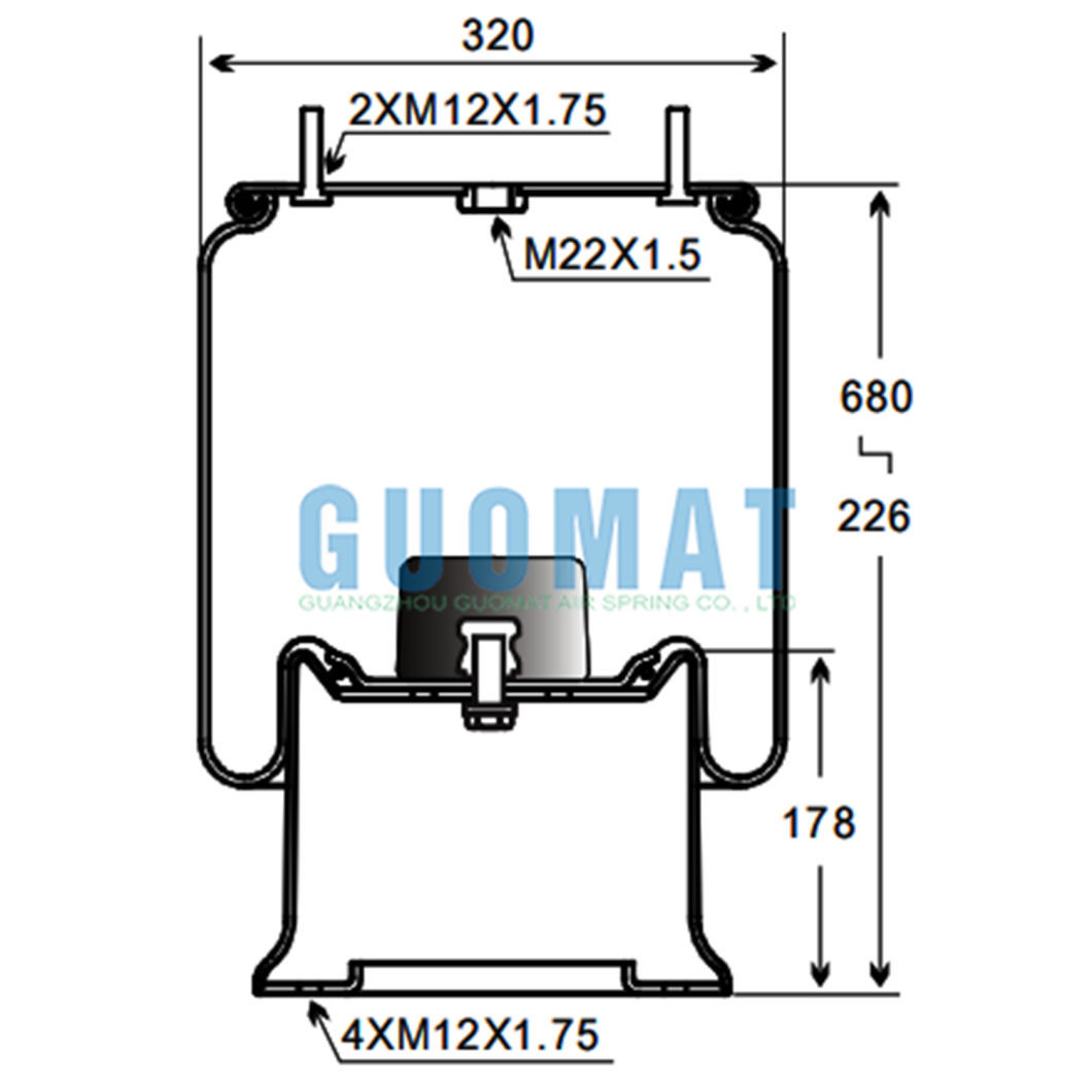 Saf Truck Air Spring W01-M58-6348 Fire-Stone 4023np03 Contitech Suspension System Parts