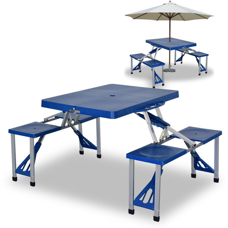 General Outdoor Portable 4 Seats Camp Suitcase Folding Picnic Table for Courtyard Good