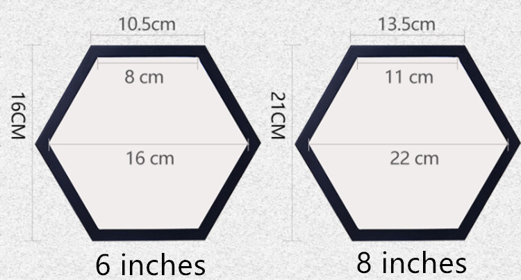 Solid Wooden Hexagon Picture Frame Set For Home / Hotel Wall Decoration