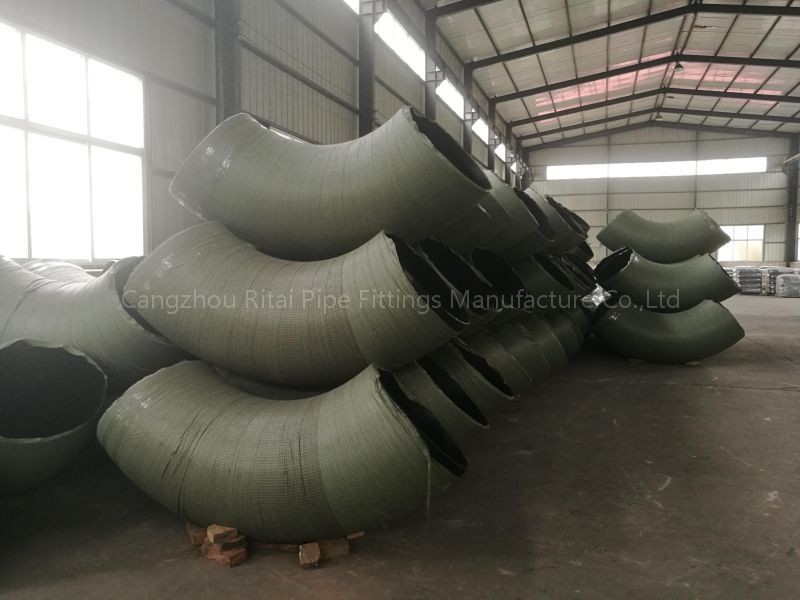 A105 Large Diameter Steel Pipe Fittings EN1092 48 Inch 90 Degree Elbow Bend Longitudinal