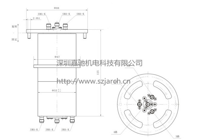Mixed Transmission Fluid Medium High Speed High Frequency Rotary Video Slip Ring