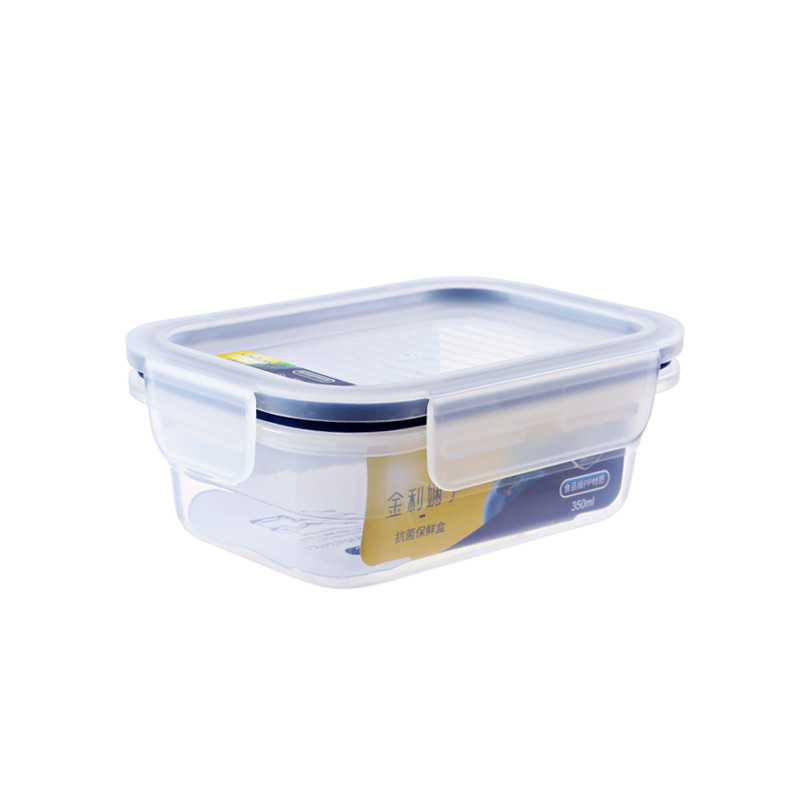 Transparent Seal Plastic Crisper Rectangle 350Ml 580Ml 1000Ml 2000Ml