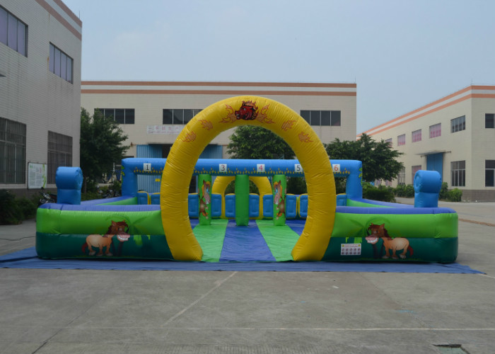 Inflatable race course sport game colourful Inflatable playing field for children under 12 years old