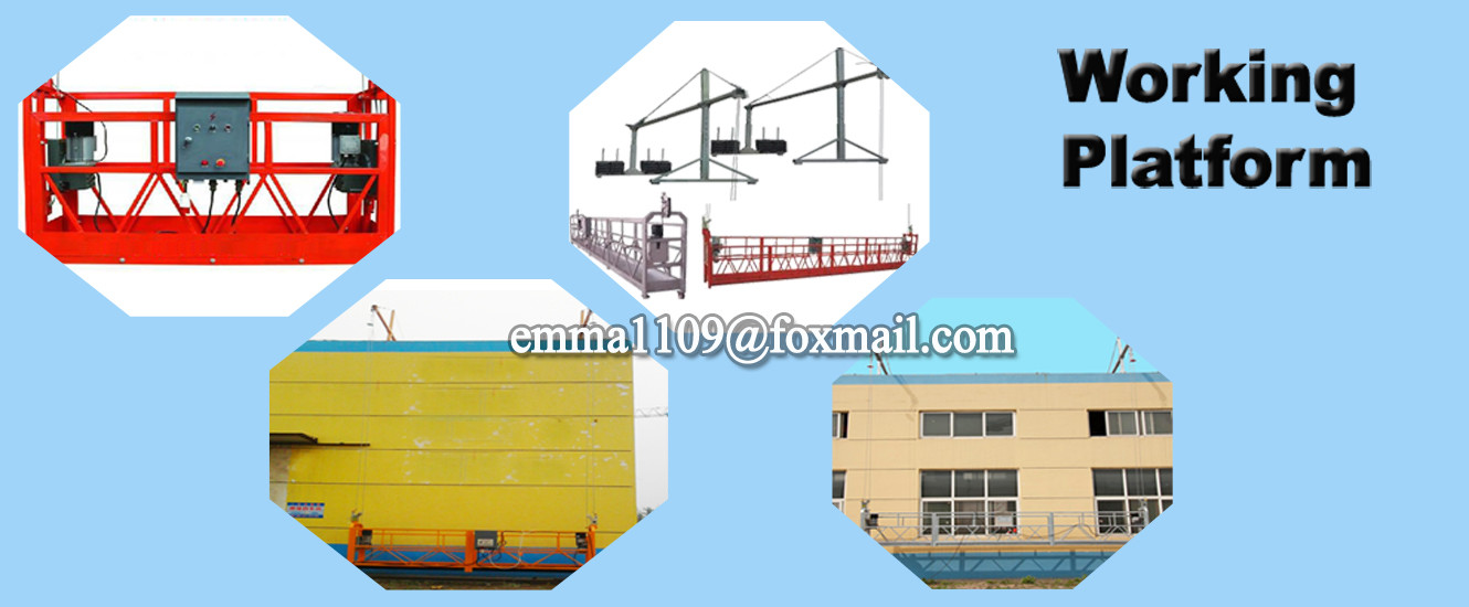 Mechanical Gondola Zlp800 Powder Coating Suspended Platform Users In Construction