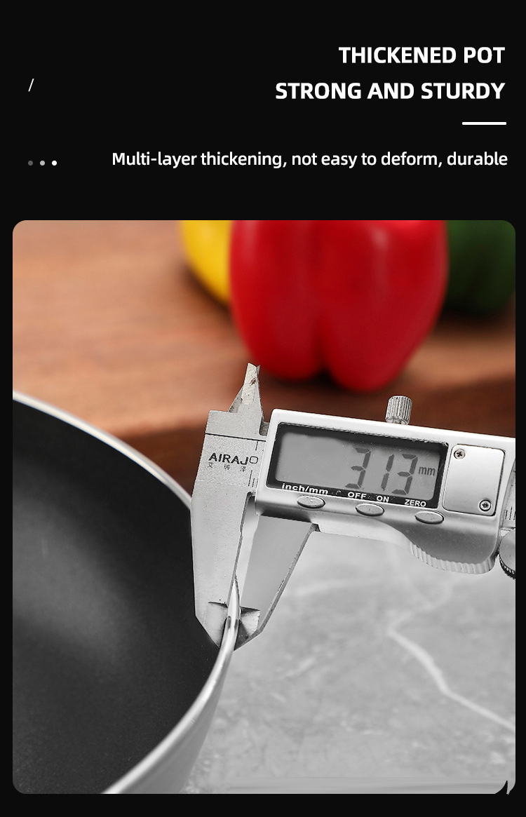 Kitchen Stovetop Frying Pan Stainless Steel Non Stick With SS Handle