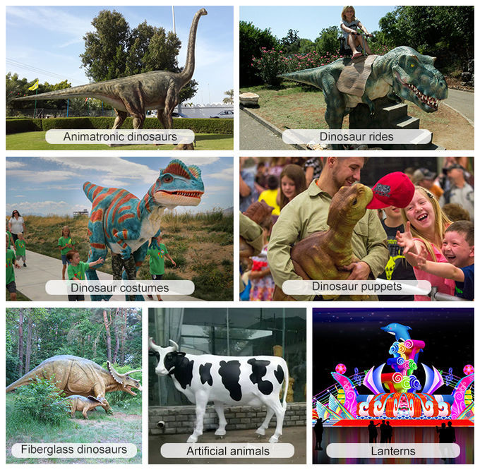 Outdoor Decoration Animatronic Animals , Electric Life Size Cow