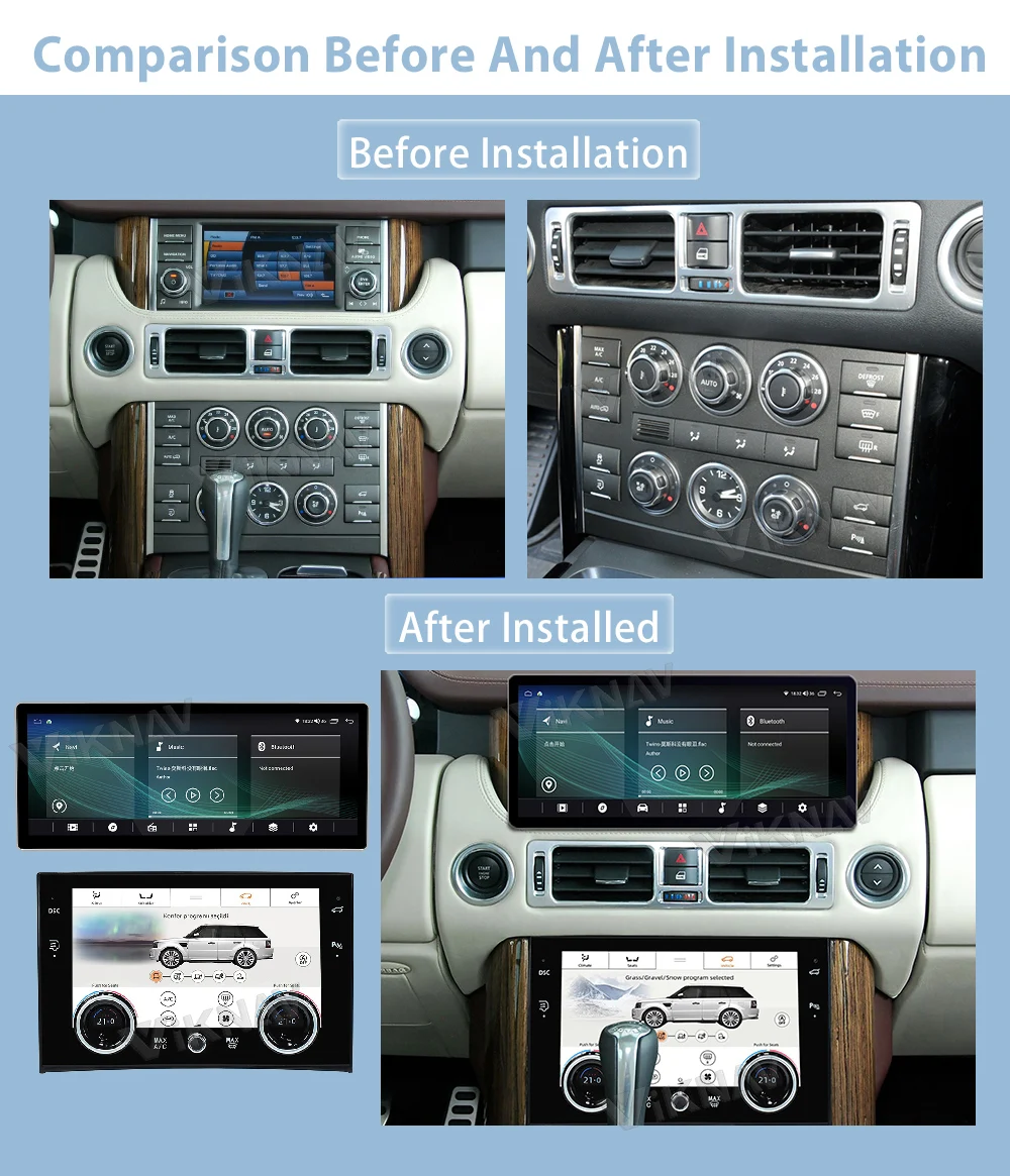 10.4 Inch Air Condition Board For Land Rover Range Rover V8 2002-2012 Air Conditioning Climate Panel Day And Night Mode