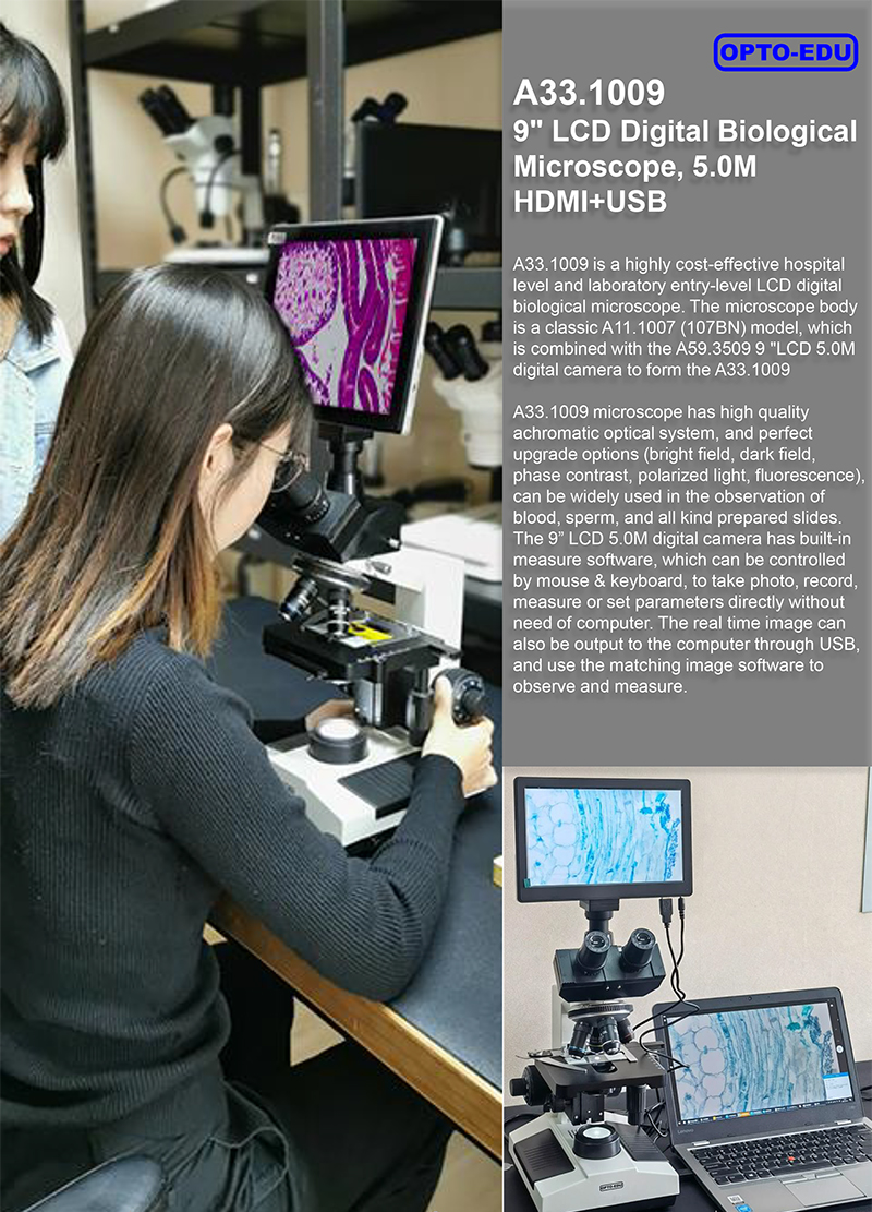 Portable 1600x Magnification 2.0x2.0um Digital Lcd Microscope