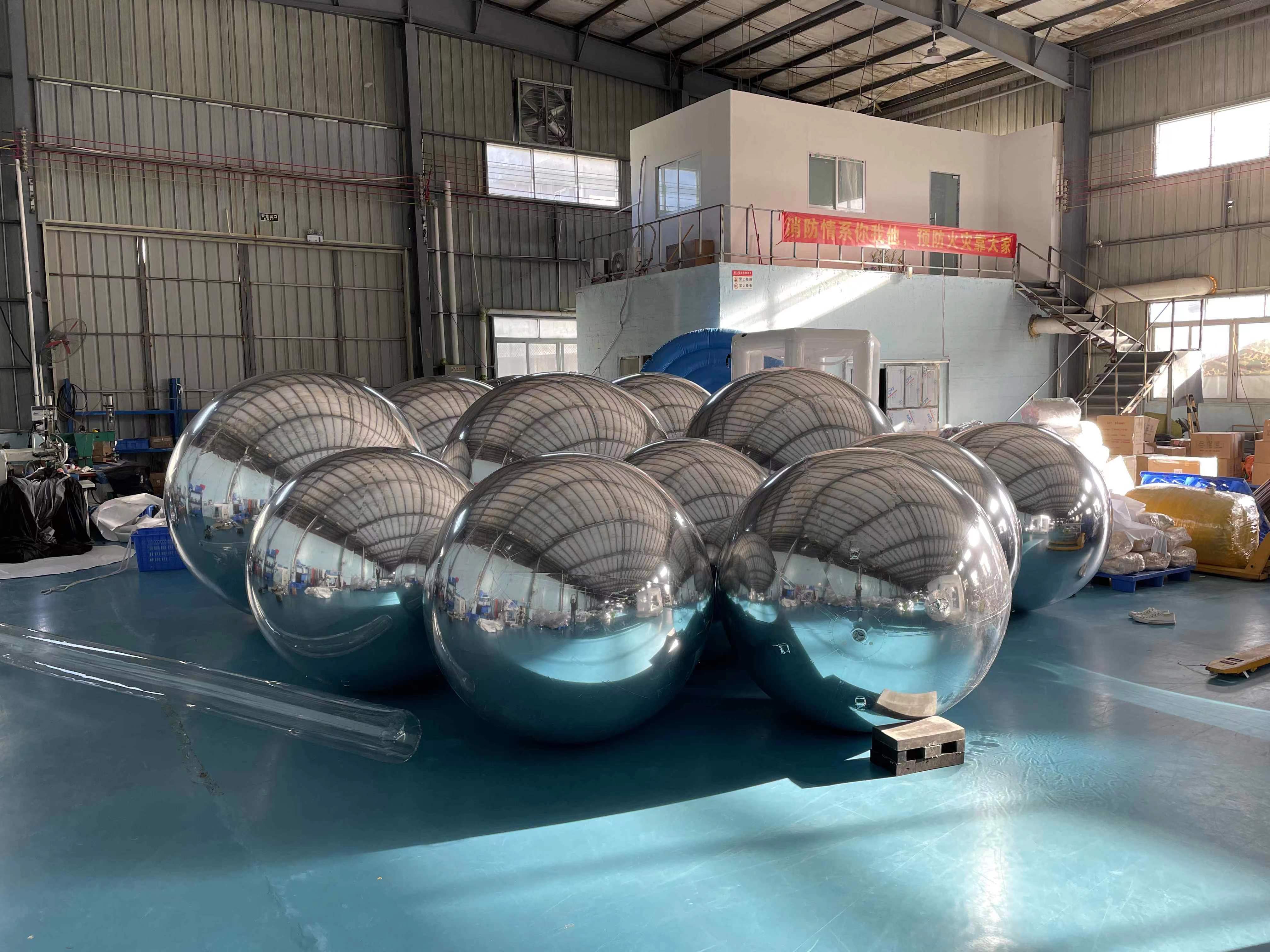 Double Layer PVC Large Mirror Ball Outdoor Decorative Inflatable