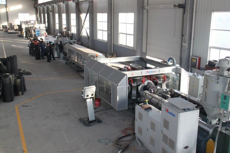 Double Screw HDPE Hollow Wall Corrugated Pipe Extrusion Machine 8-32mm 16-63mm