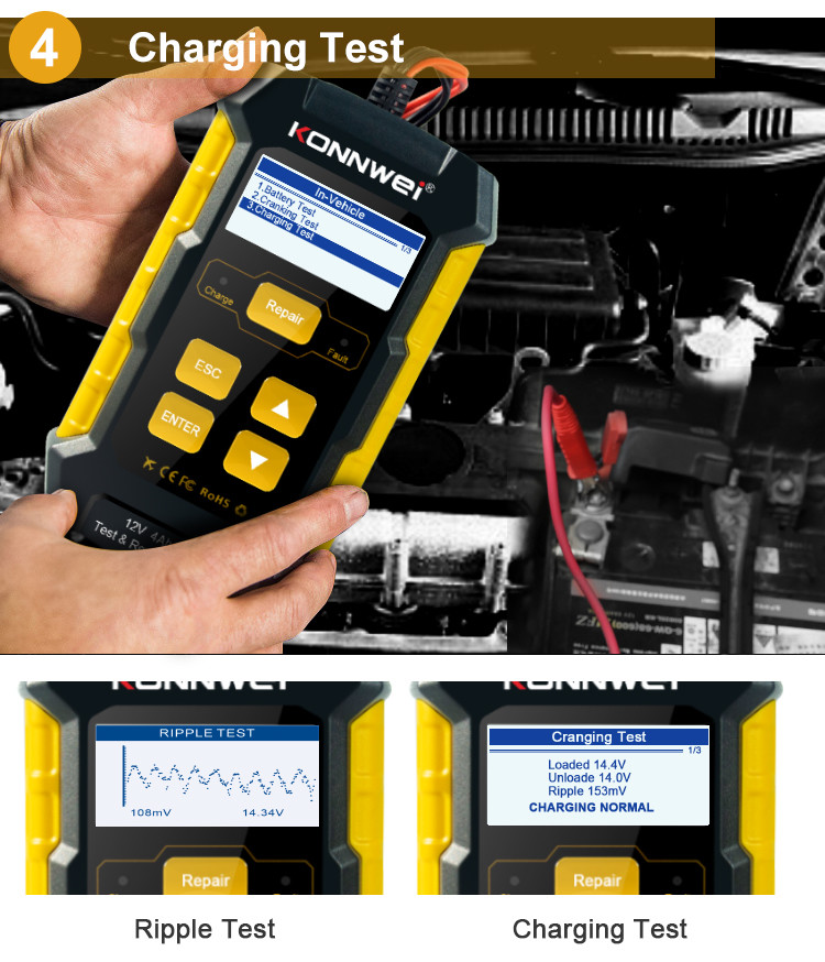 MCA 100Ah OBD2 EOBD Protocol Car Battery Tester For 12V Vehicles