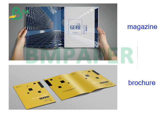 35inch High-Shine Finish 115gr 130gr 150gr Gloss Pure White Paper For Brochure 