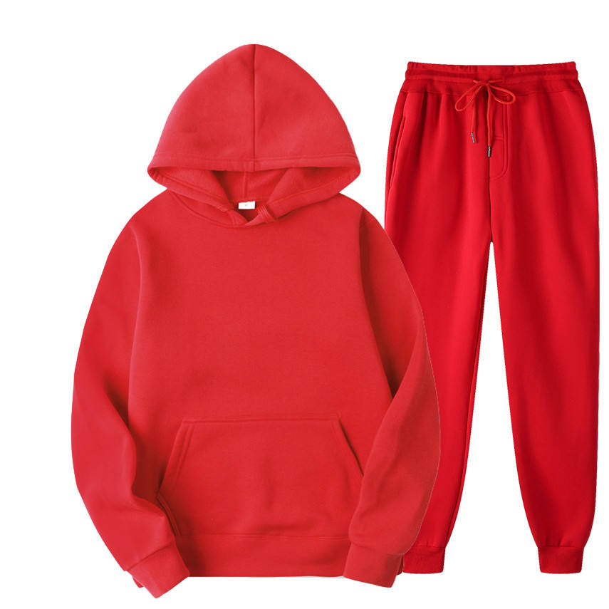 High Quality Cotton Slim Fit Oversize Pullover Luxury Custom Sweat Set Satin Line Hoodies jogging set jogging set