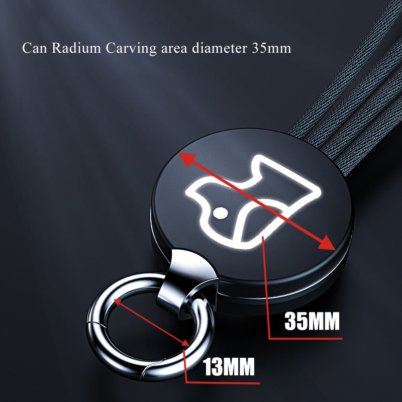 OD 3.5mm 3 In 1 Universal Usb Charging Cable Multi Pin Keychain Design