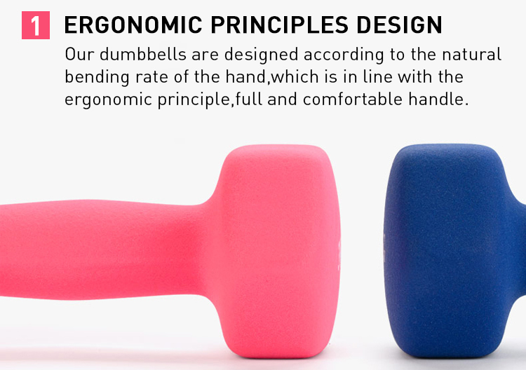 Cast Iron Fitness Neoprene Dumbbell Eco 4 Lb Neoprene Hand Weights Prevent Rolling