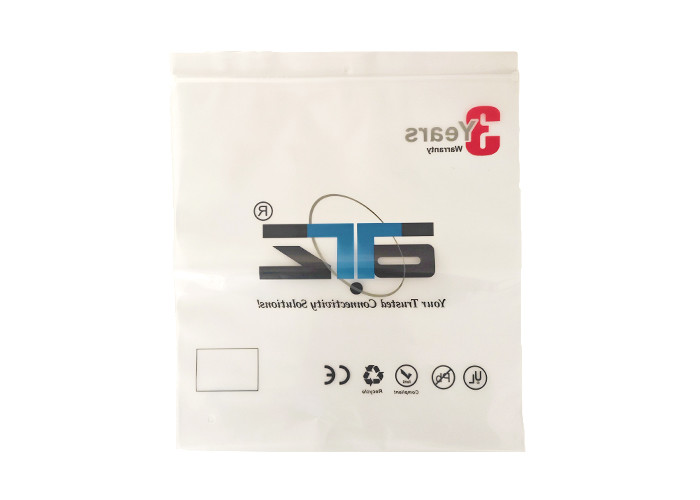 Reusable PE Zipper Bag Tearproof Printing Plastic Customized Size