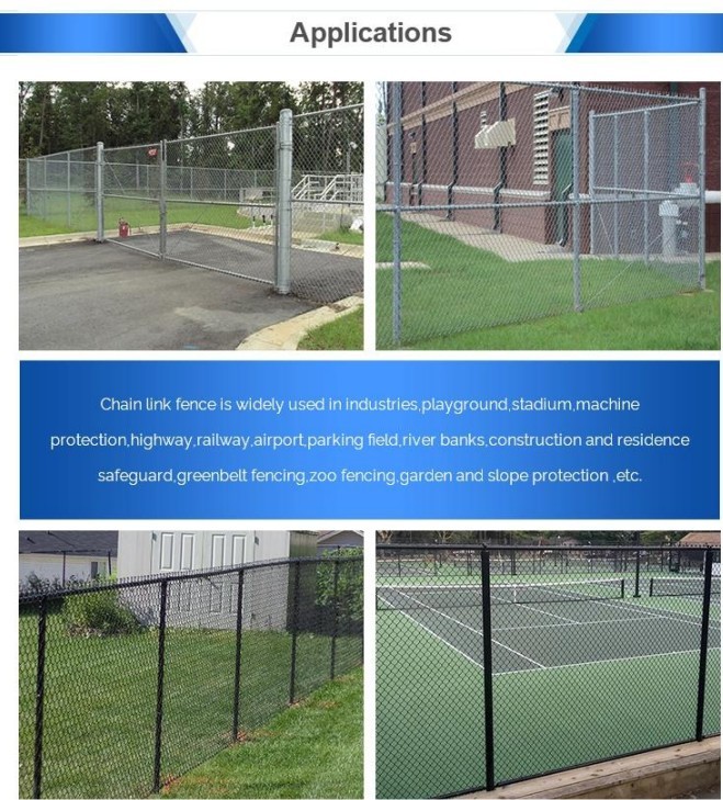 Galvanized Iron 8 Foot Tall Chain Link Fence , 3mm Cyclone Mesh Gates Rust Resistant