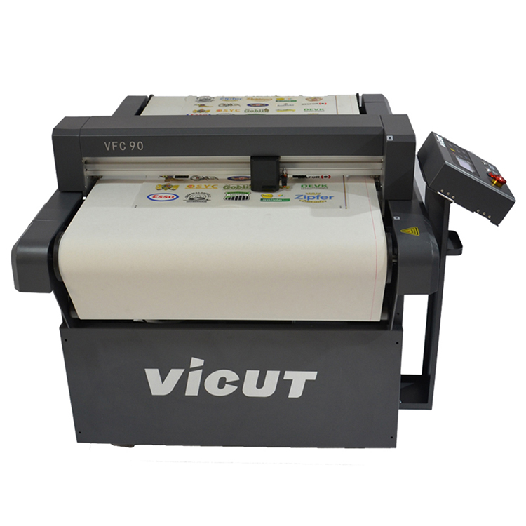 Method of Fixmedia DTF Film Cutter VFC90 Digital Flatbed Cutter Roll Auto Feed Cutter