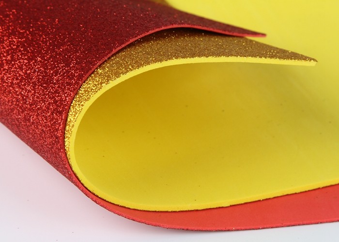 2mm A4 Hot Melt Adhesive Glitter EVA Foam Sheet For EVA Products