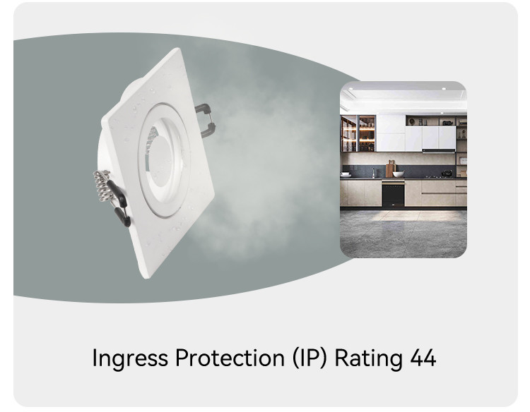 Recessed Spotlight Frame Round Aluminum 60mm Cut-out MR16 GU10 IP44 Rated