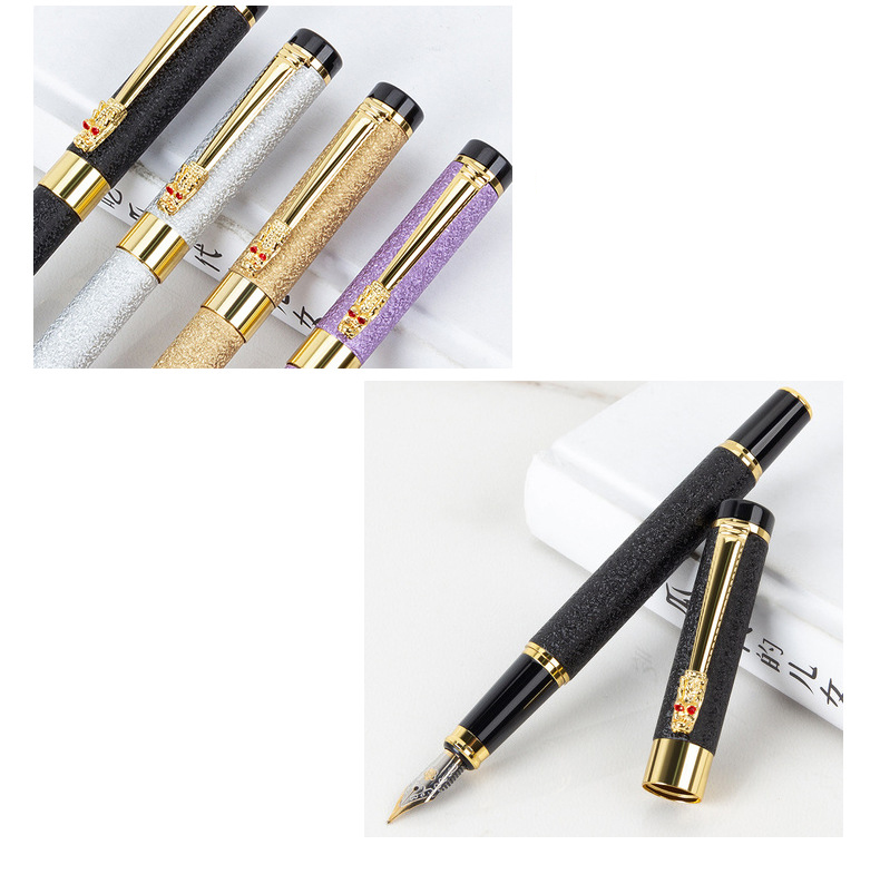 0.036 kg Iridium Ink Metal Frosted Pole Pen for Business Gift and Adult Calligraphy