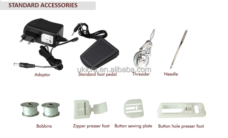 Multi-Function Household Sewing Machine with 2.2kg Weight Motor Drive and 19 Stitches