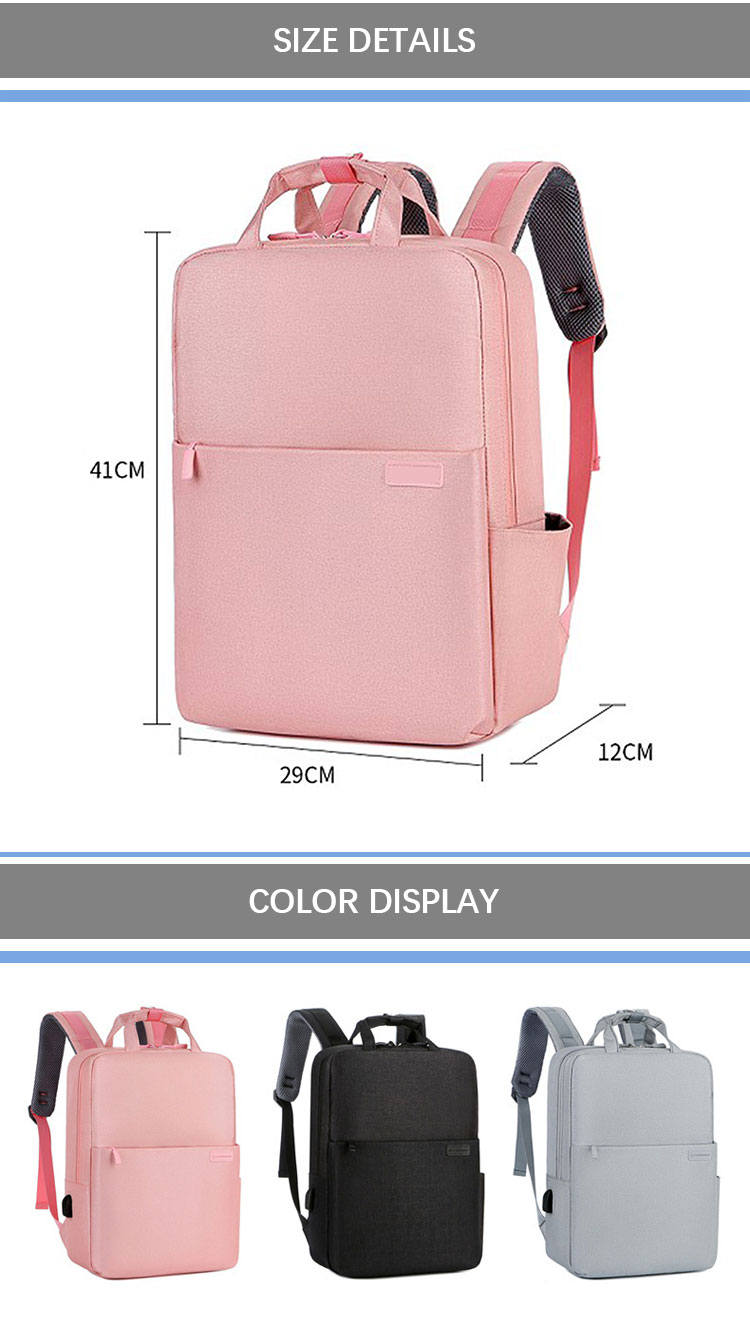 15.6" Travel Business Laptop Backpack Water Resistant Promotional Gift USB Compartment