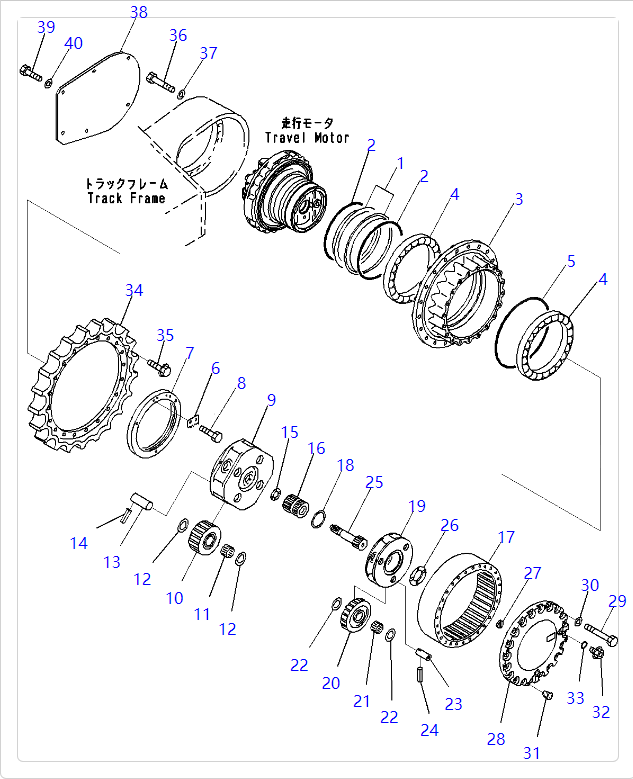 207-27-71161 2072771161 Carrier Support For KOMATSU PC220LL PC270 PC290 PC300 PC300HD