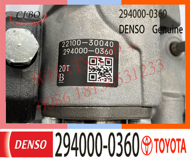 294000-0360 DENSO Diesel Engine Fuel HP3 pump 294000-0360 22100-30040 Toyota 1KD 2KD