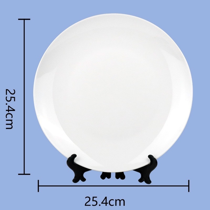 6'' 8'' 10'' Sublimation Ceramic Plates Blanks Custom Round Ceramic Sublimation Ornament